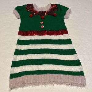 Girls size 4-5 Christmas sweater dress by holiday time